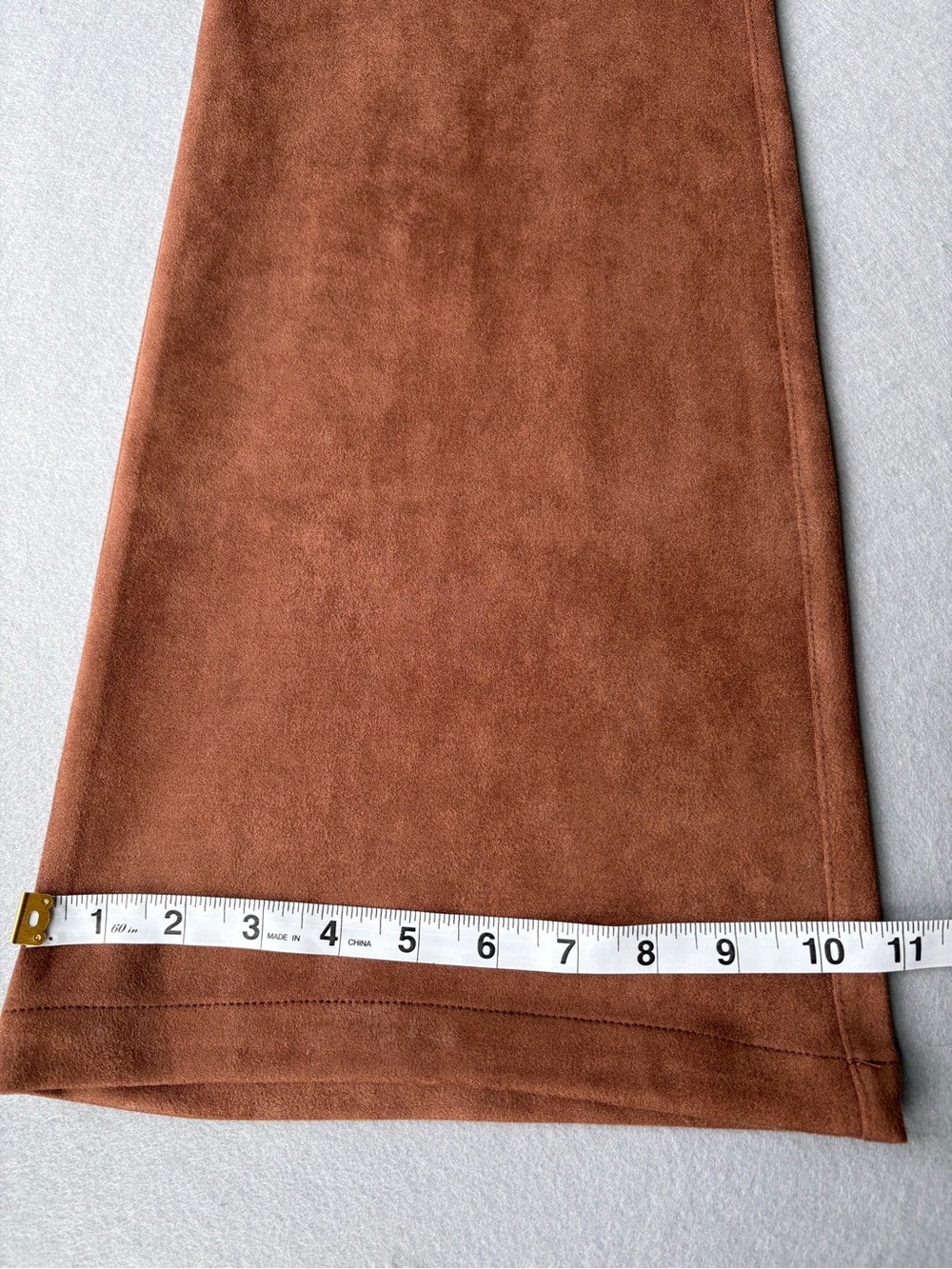 Sanctuary Sawyer Faux Suede Brown Bell Bottom Flare Pants Sz 27 Boho 70s Retro - Picture 8 of 10